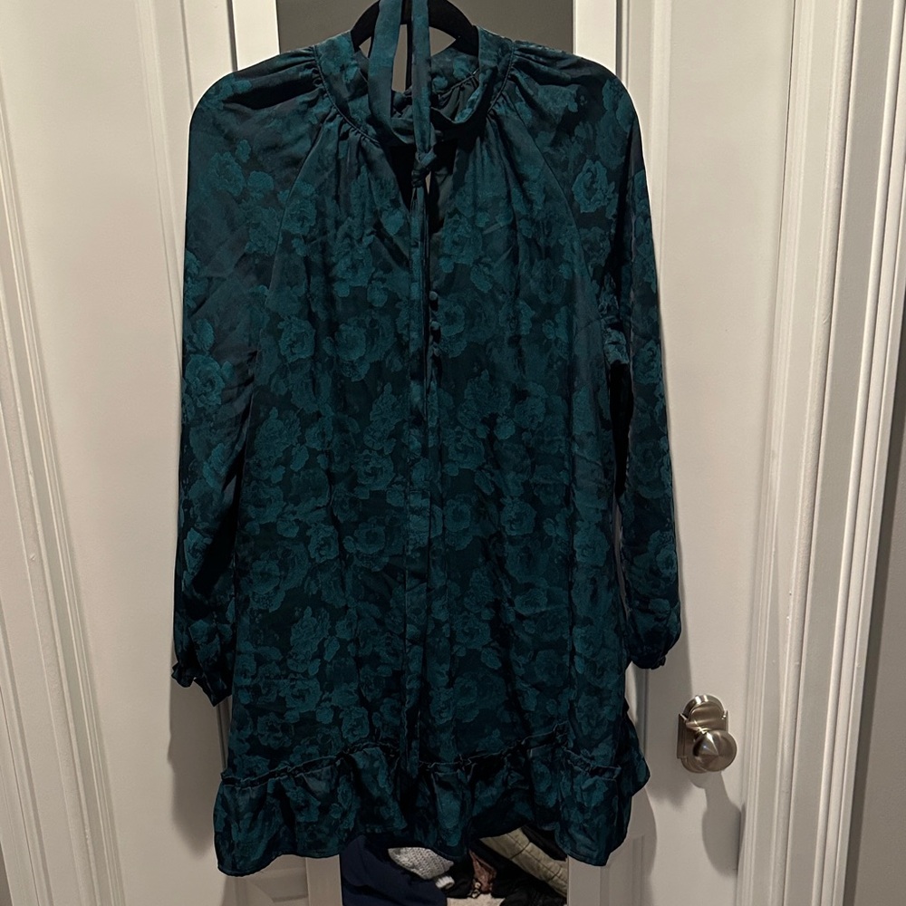 Vici Teal Floral Mini Dress